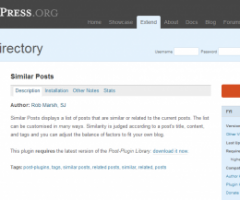 Similar Posts WordPressプラグインで関連エントリーを表示